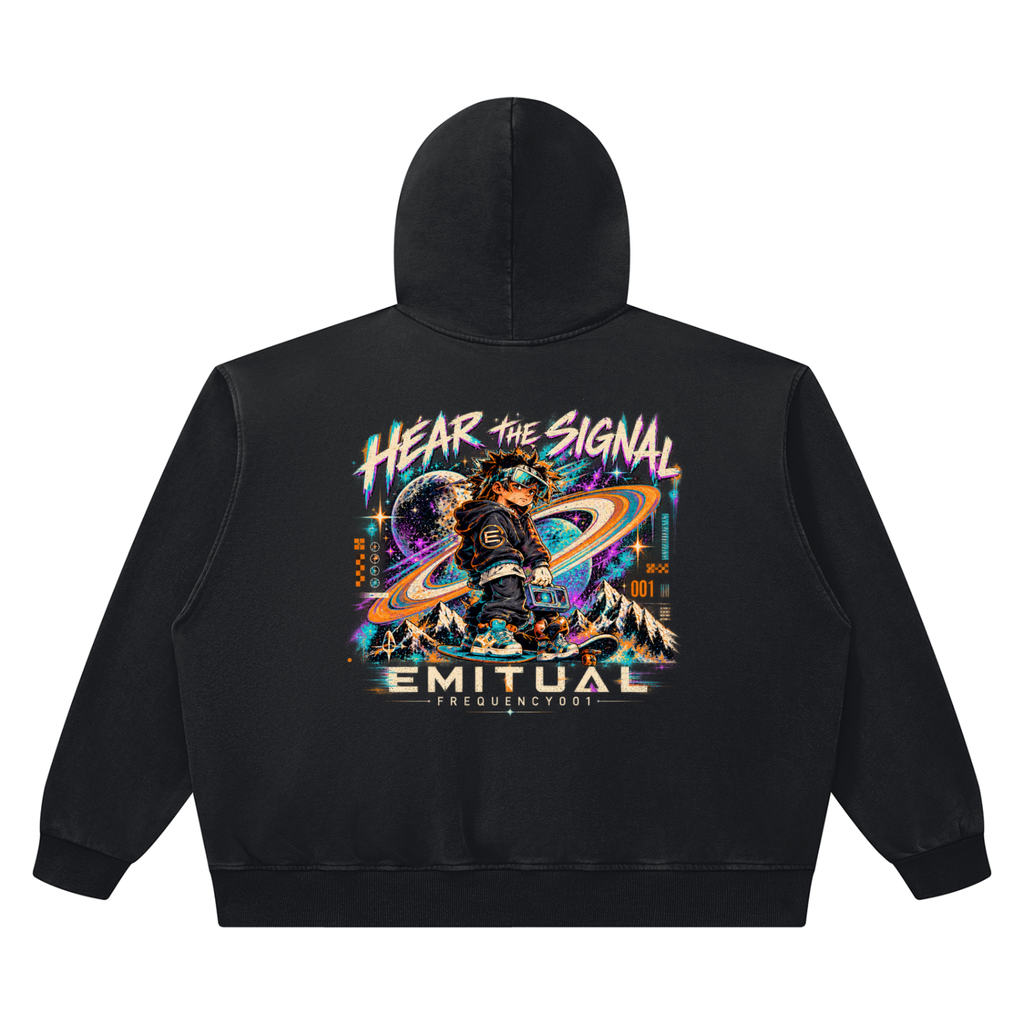 Frequency 001 — Hear The Signal Vintage Heavyweight Hoodie