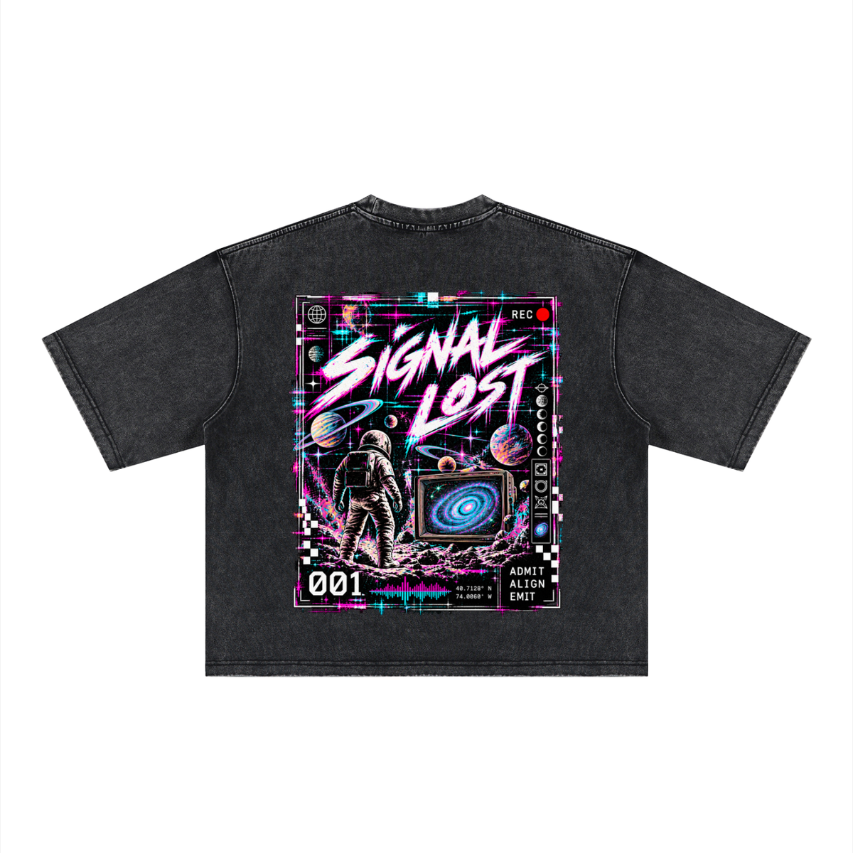 Frequency 001 — Signal Lost Heavyweight Mineral Wash Tee