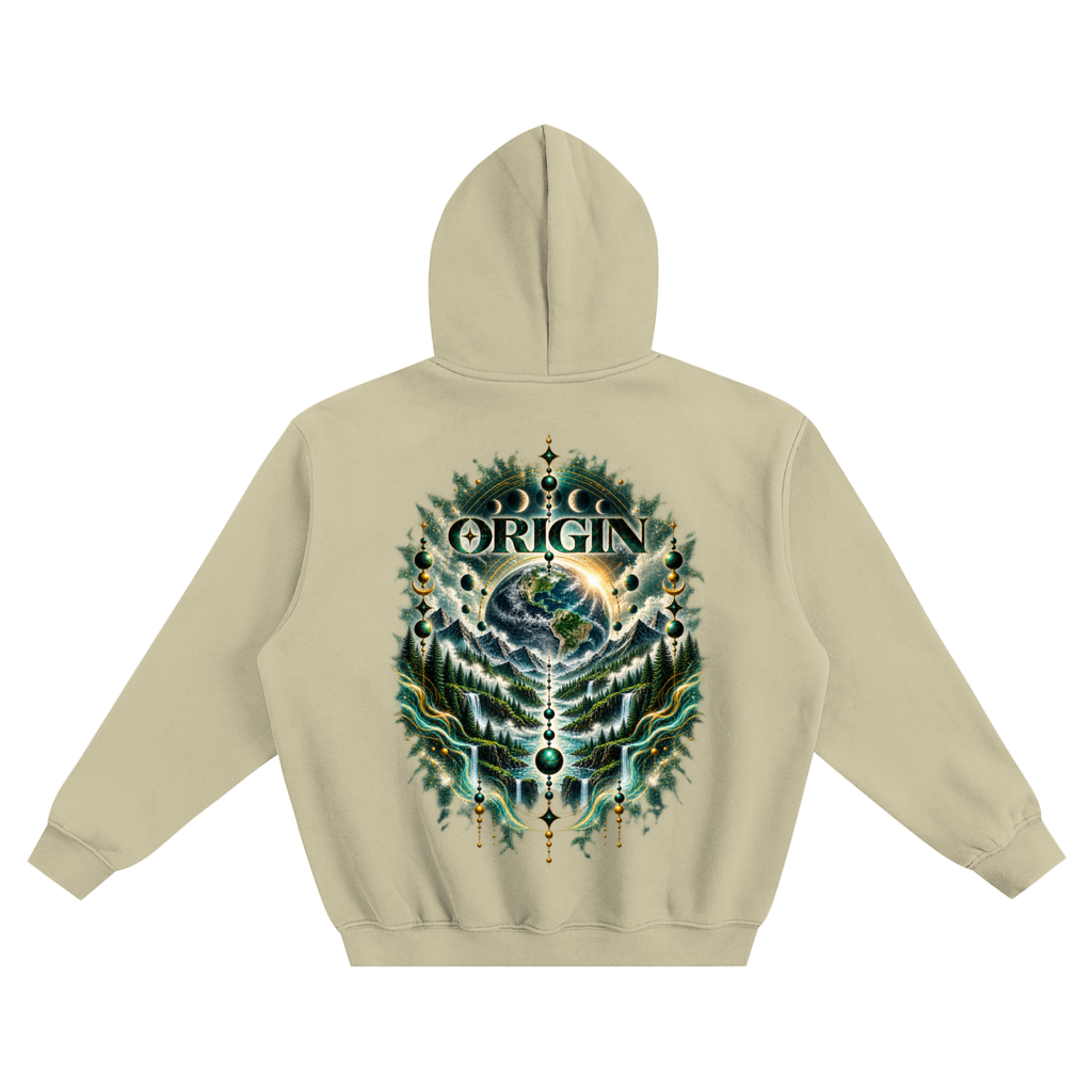 Frequency 001 — LIFE / ORIGIN Fleeced Boxy Hoodie