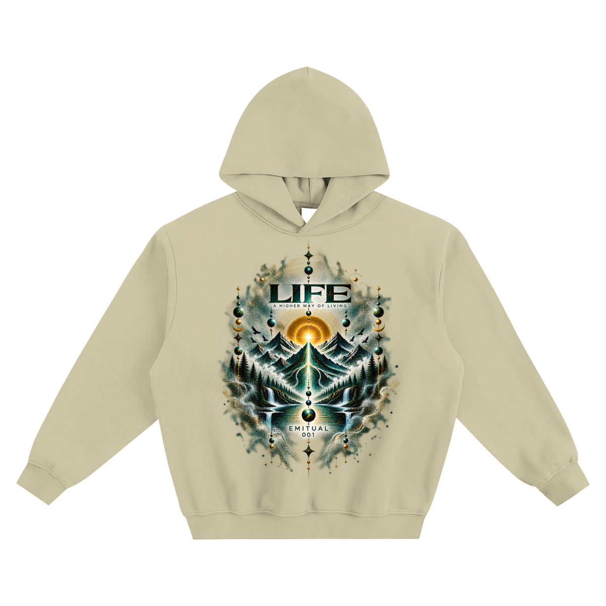 Frequency 001 — LIFE / ORIGIN Fleeced Boxy Hoodie