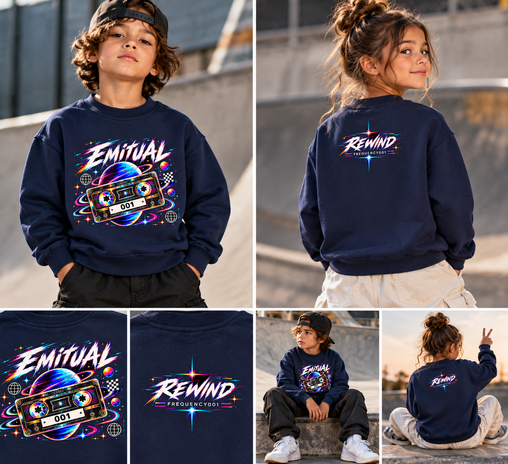 Frequency 001 — Rewind Signal Kids’ Crewneck