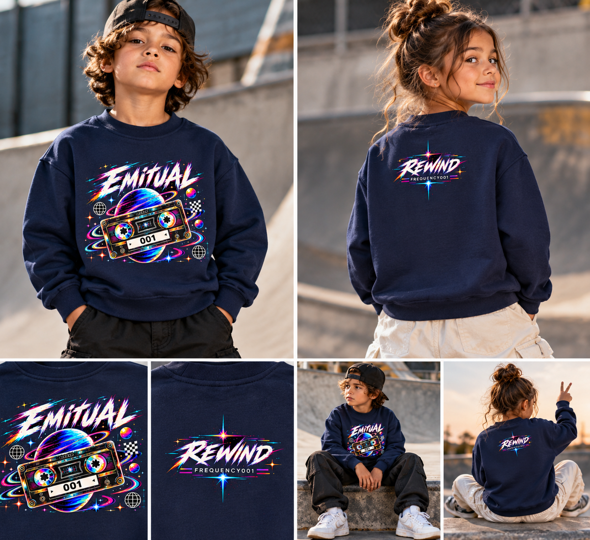 Frequency 001 — Rewind Signal Kids’ Crewneck