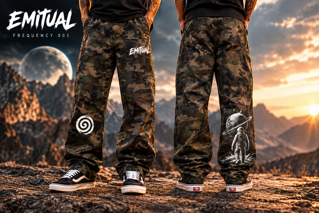 Frequency 001 — Signal Camo Barrel Cargo Pants